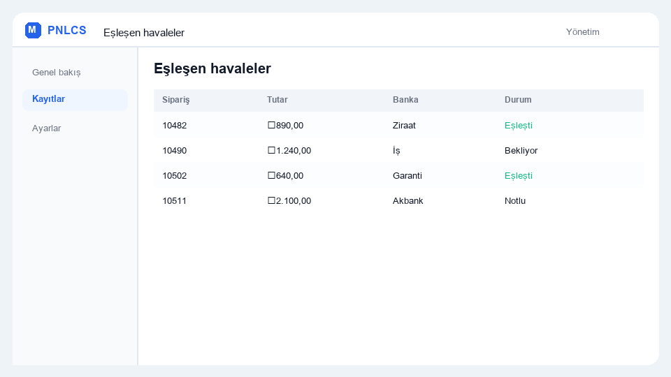 Havale Bildirimi ekran görüntüsü